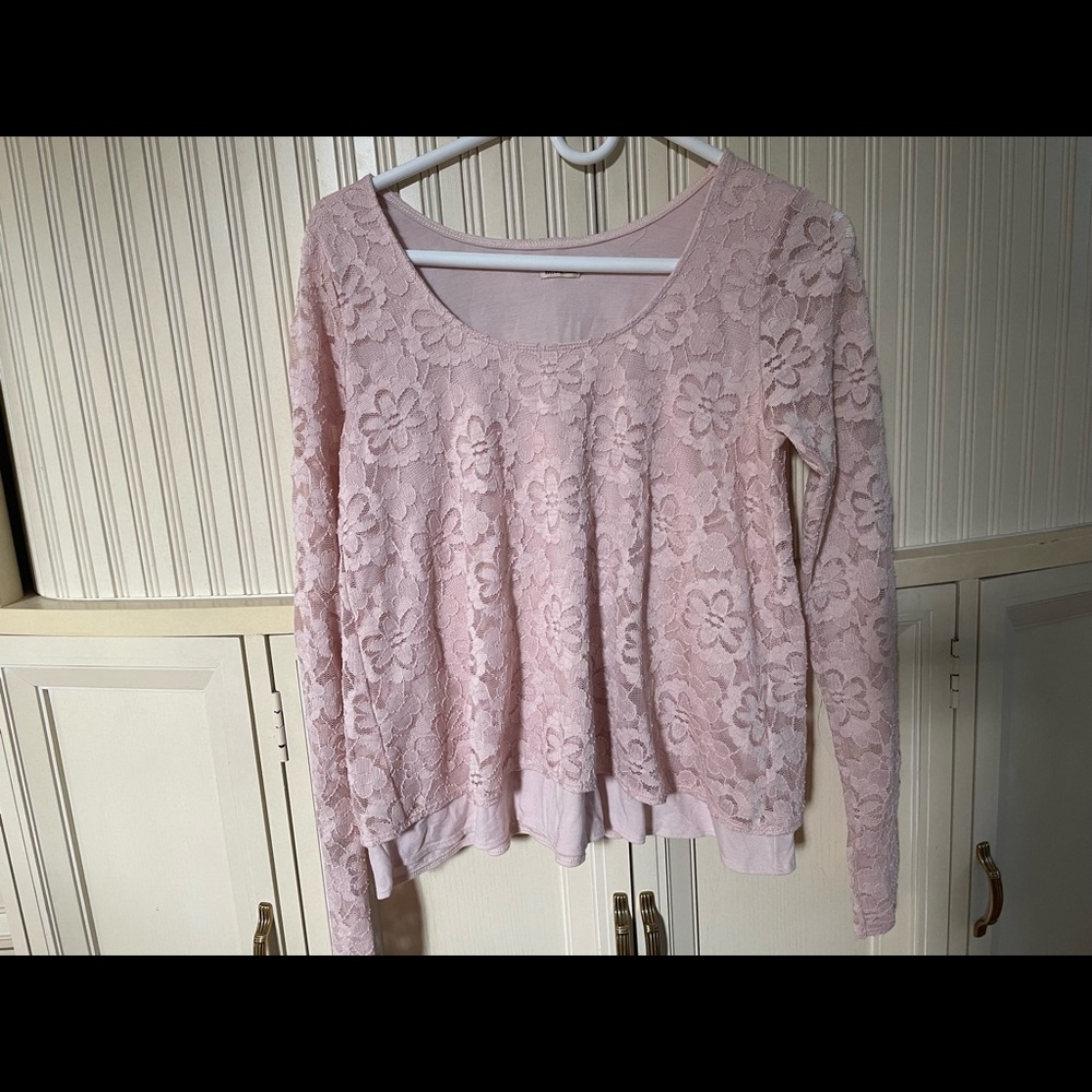 Pink Lace Top